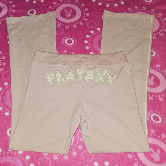 Rare Playboy Bunny Playmate 53 Embroidered Low Rise Track Pants - Picture 3 of 7